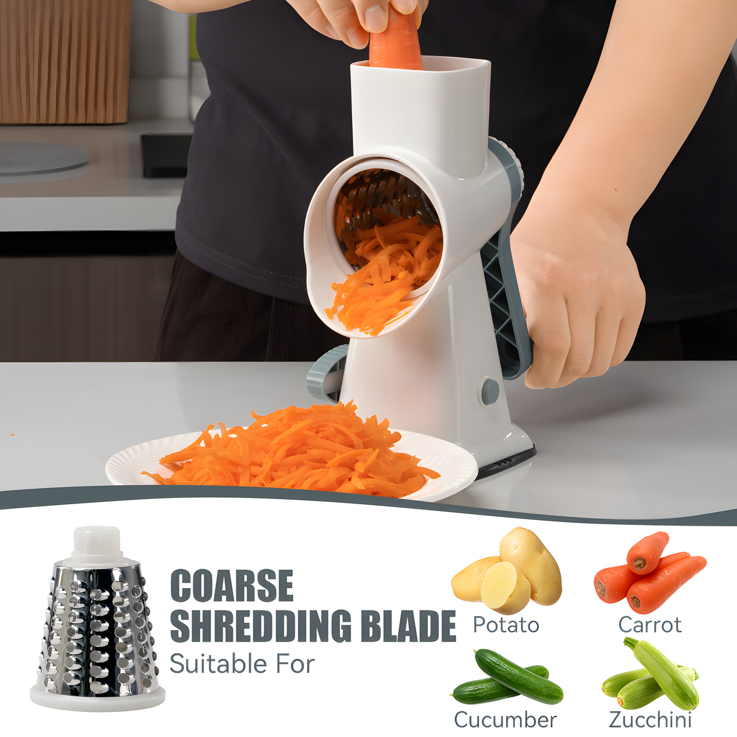 Drum vegetable cutter